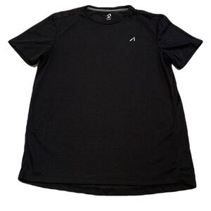 💜 Qwick-Dry Black Athletic T-Shirt - Size Large